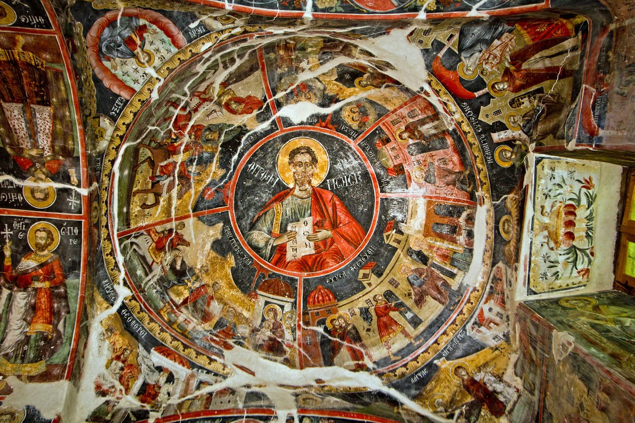Decke der Kirche St. Maria, Leusa, Albanien von Unknown
