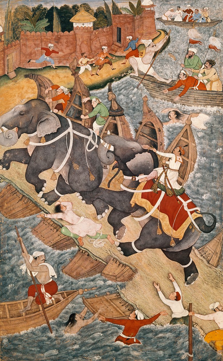 Akbar zähmt den wilden Elefanten Hawa