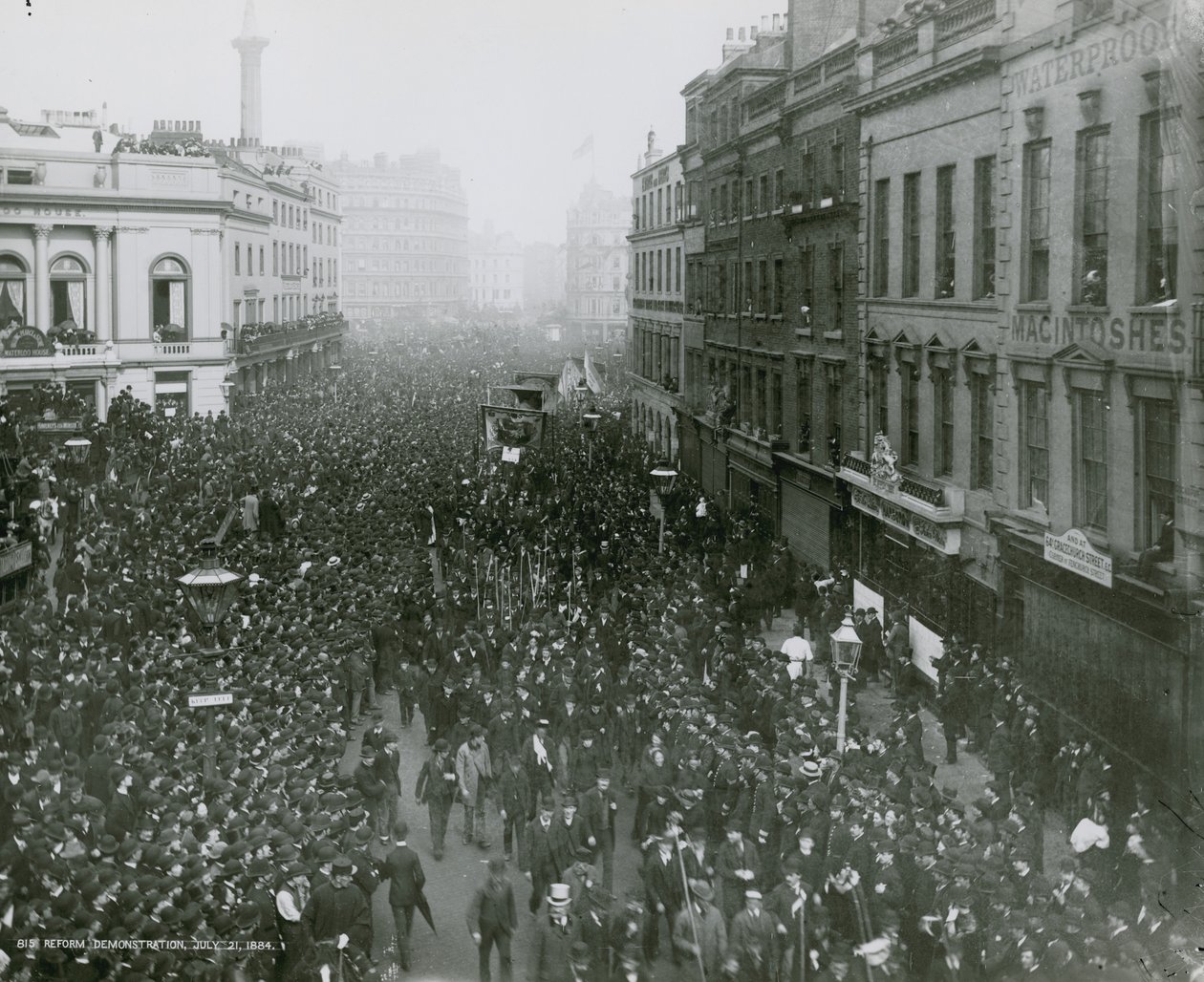 Reformdemonstration, 21. Juli 1884, Fotografie von English Photographer