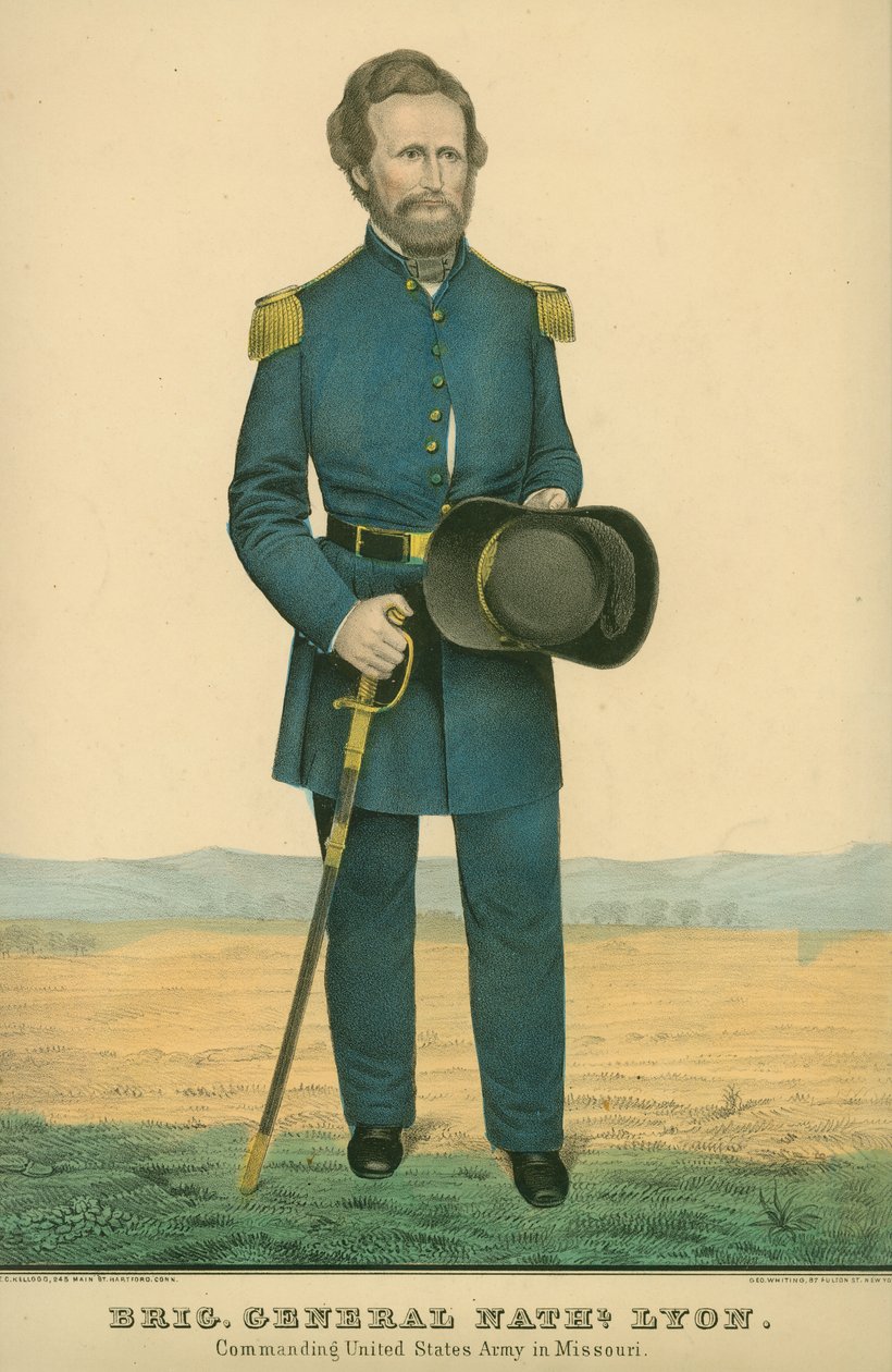 Brig. General Nathaniel Lyon, Kommandant der US-Armee in Missouri von Unknown