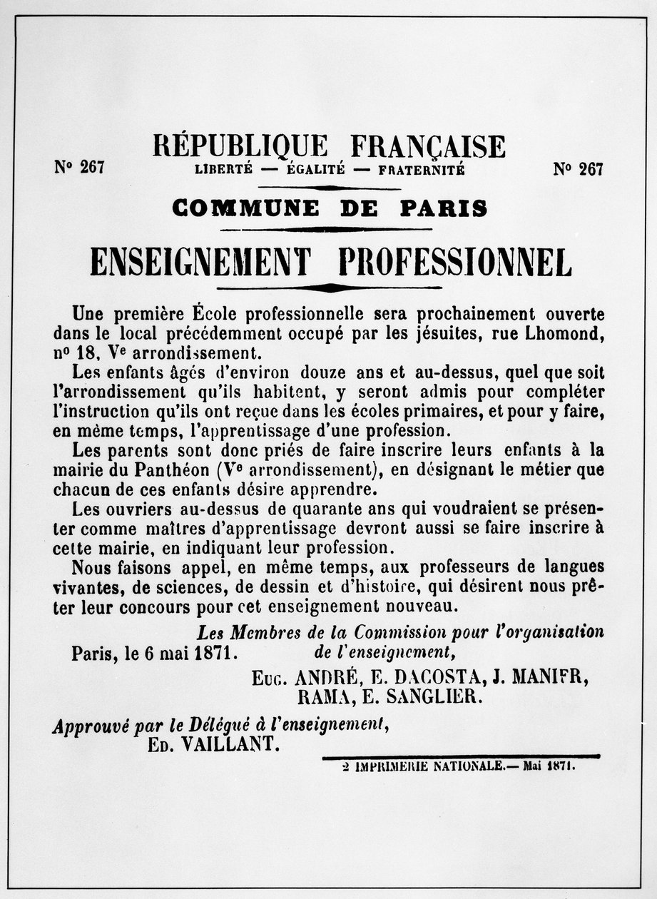 Gemeinde von Paris von Unknown