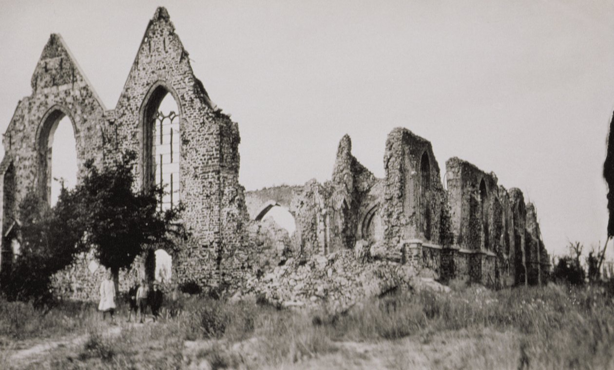 Kirche in Neuve Eglise, Belgien, zerstört im Ersten Weltkrieg, 1919 von American Photographer