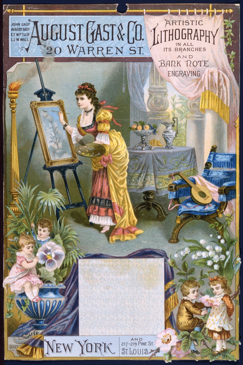 August Gast & Co., Künstlerische Lithografie und Banknotengravur von American School
