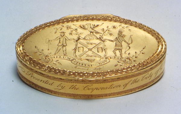 Präsentationsbox, aus New York City, ca. 1779 von American School