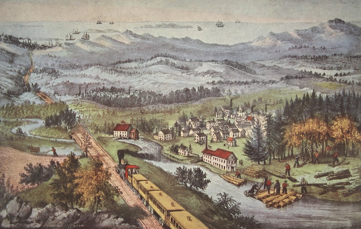 Eisenbahn bis zum Pazifik von American School