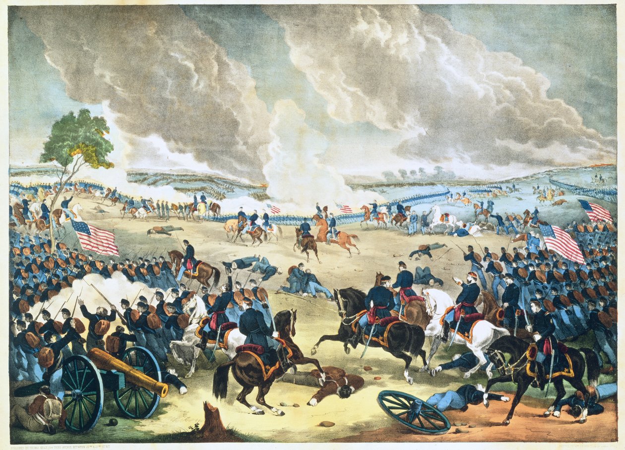 Die Schlacht von Gettysburg, ca. 1863 von American School