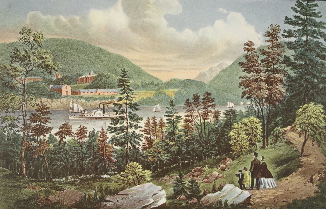 U.S. Militärakademie - West Point, von der gegenüberliegenden Küste von American School