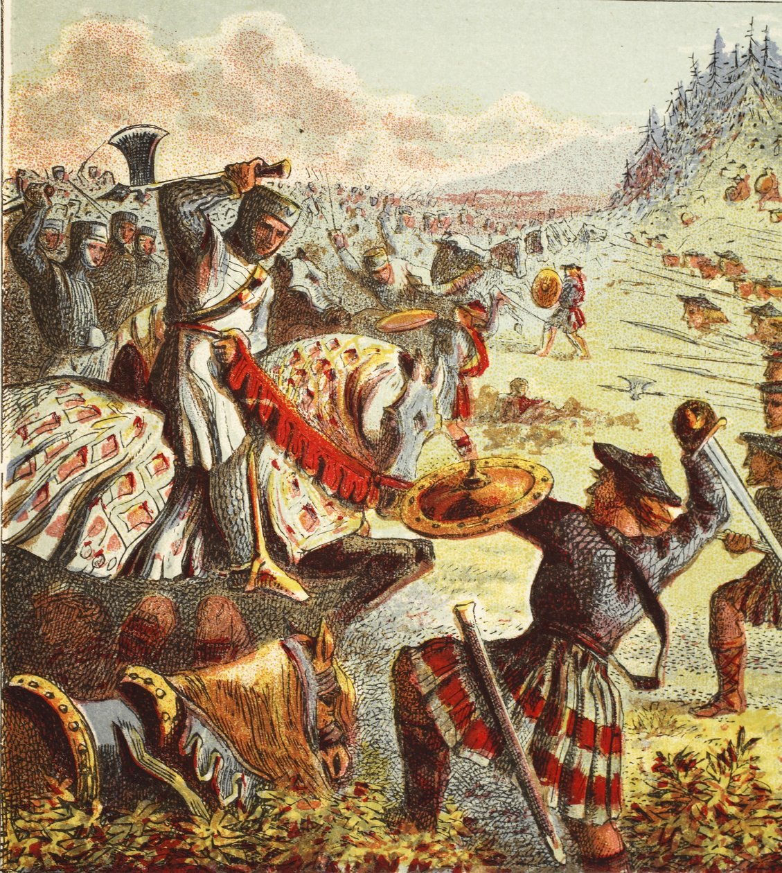 Edward I greift Schottland an, veröffentlicht 1890 von English School