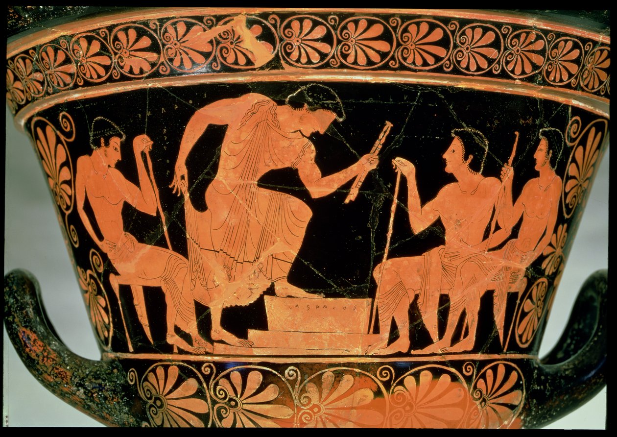 Ein musikalischer Wettstreit (Detail) von Euphronios