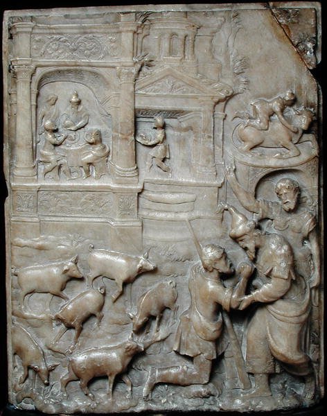 Relief, das die Rückkehr des verlorenen Sohnes darstellt, aus Malines von Flemish School