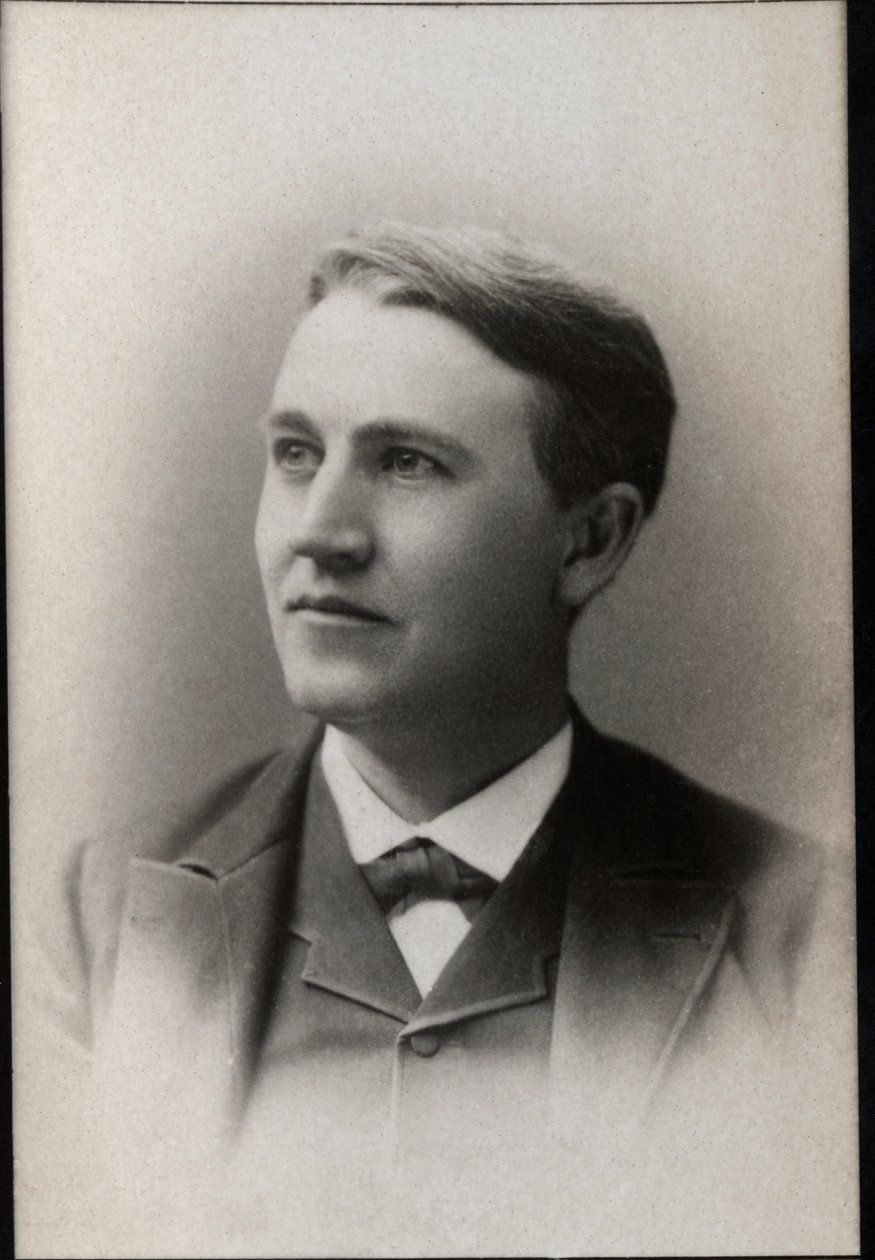 Porträt von Thomas Edison (1847-1931), amerikanischer Physiker von French Photographer