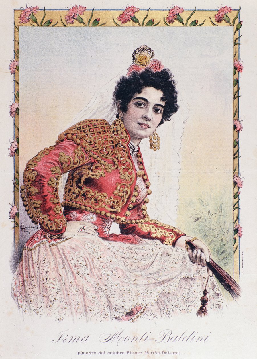 Kostüm von Irma Monti Baldini (Carmen) in der Oper Carmen von Georges Bizet von French School