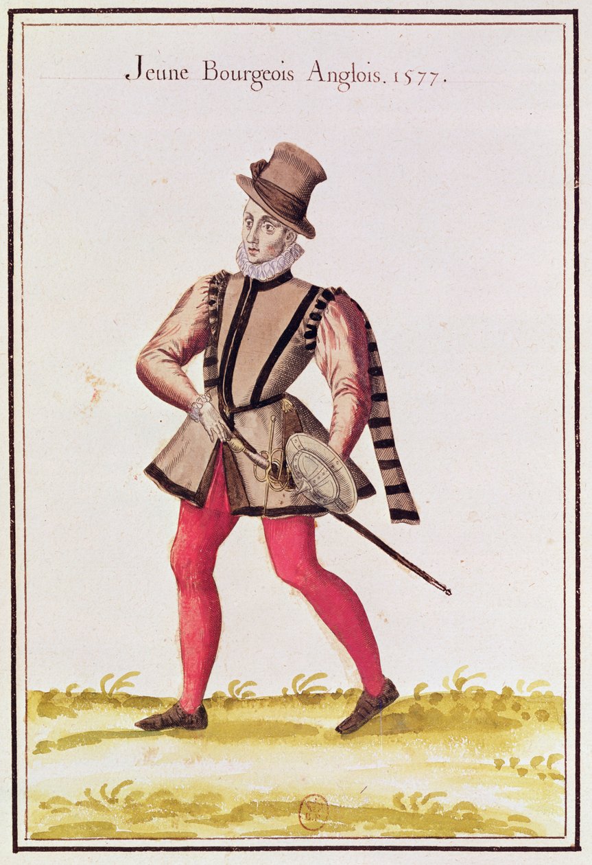 Kostüme der Länder des Nordens - ein junger englischer Bürger, 1577 von French School
