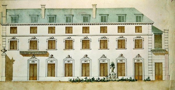 Fassade des Hauses in der Rue Fortunee, gekauft von Honore de Balzac (1799-1850) im Jahr 1847 von French School