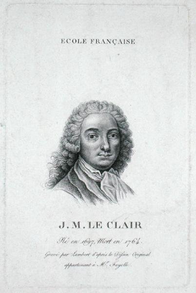 Jean-Marie Leclair (1697-1764) graviert von Lambert von French School