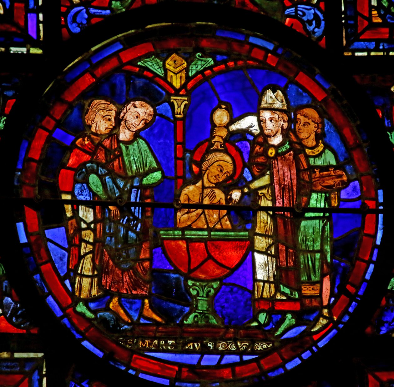 Szene aus dem Leben des heiligen Martin, Kathedrale von Chartres von French School