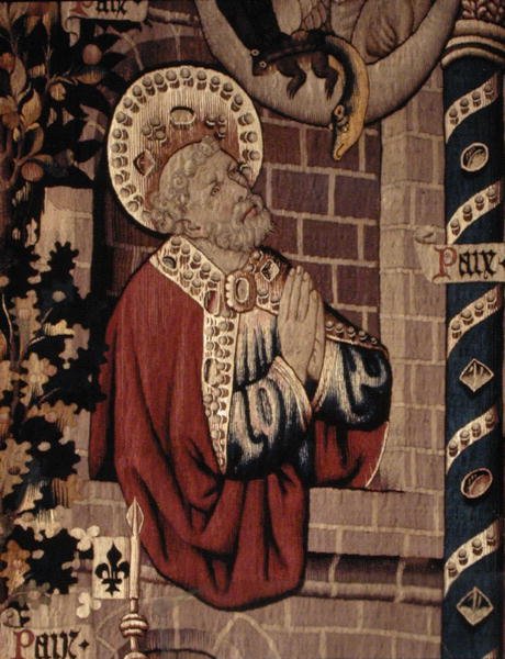 Die Vision unreiner Tiere und der Heilige Petrus im Gebet, aus Das Leben des Heiligen Petrus von French School