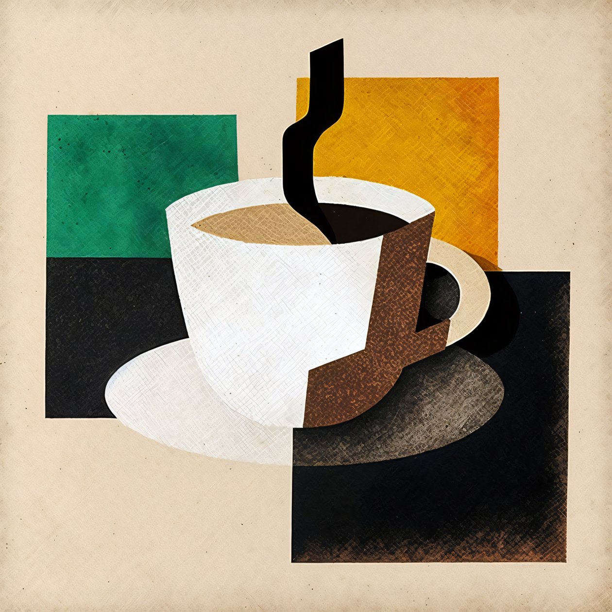 Boho Coffee, Minimalistische Kunst, Küchendekoration, gerahmter Leinwanddruck auf Anfrage von F. Abderrahim
