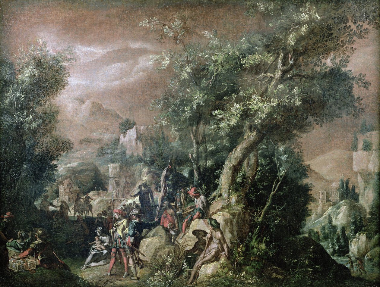 Johannes der Täufer predigt von Abraham Bloemaert