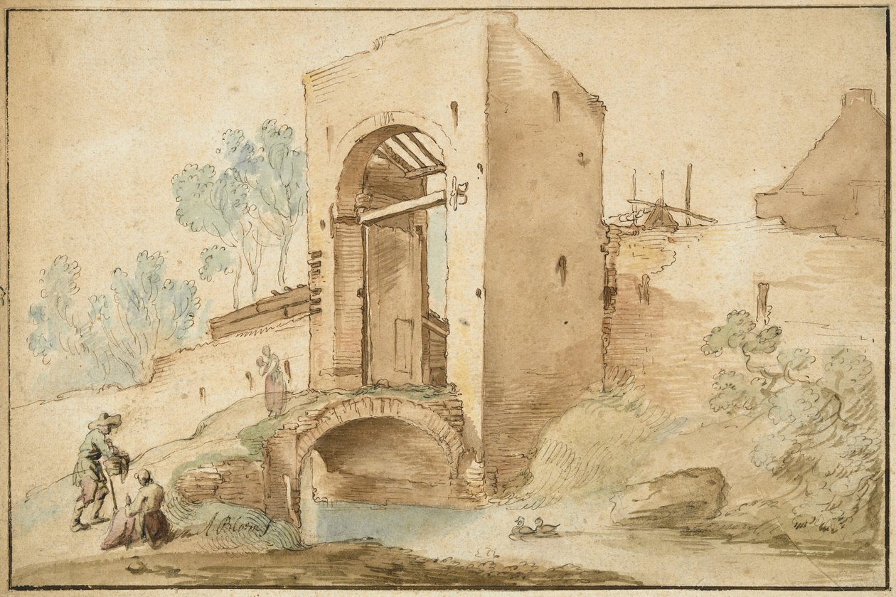 Das Tor zu einer Stadt, ca. 1630 von Abraham Bloemaert