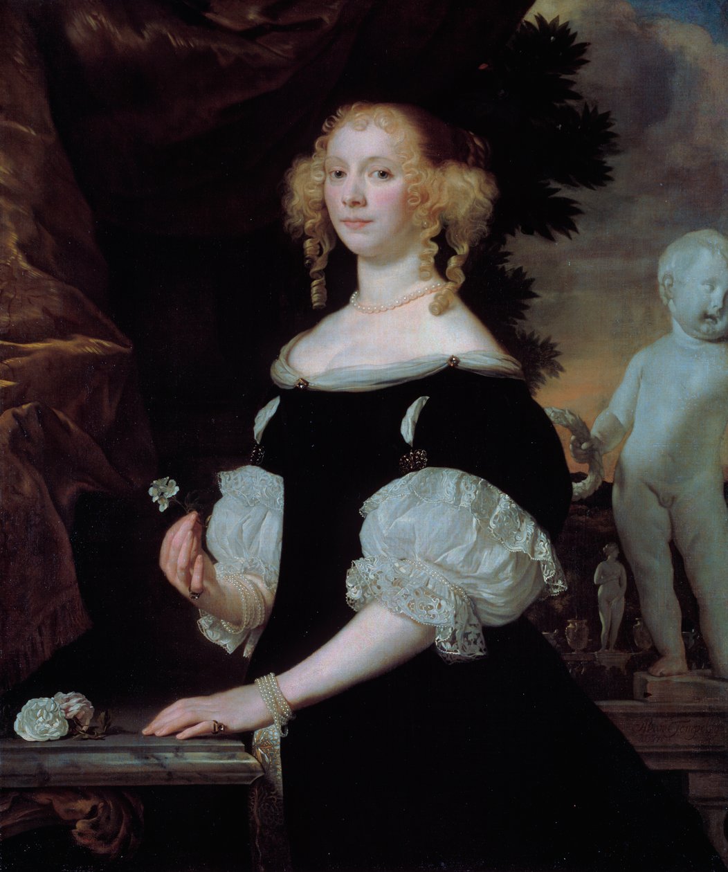 Porträt der Witwe von Admiral van Balen von Abraham Lambertsz van den Tempel