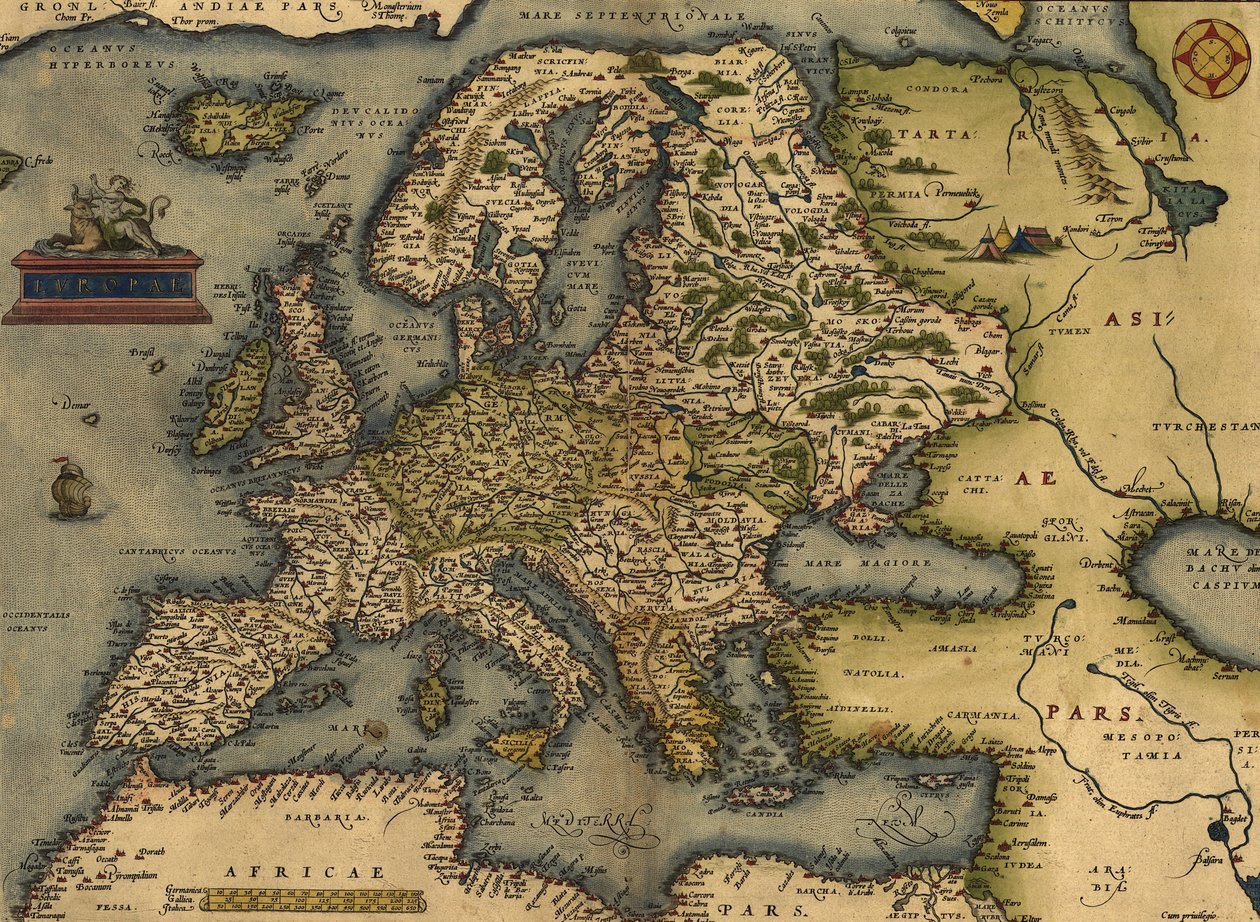 Karte von Europa von Abraham Ortelius