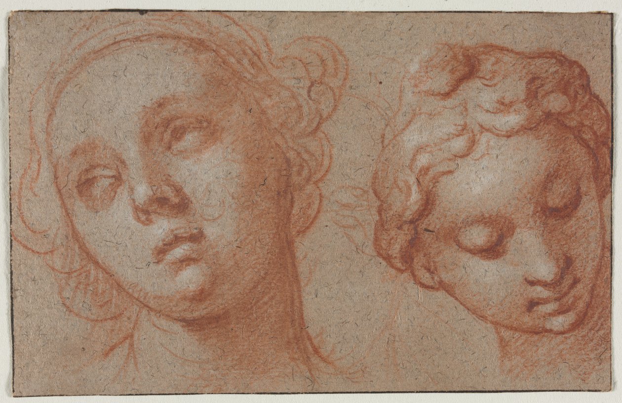 Zwei weibliche Köpfe, erste Hälfte des 17. Jahrhunderts von Abraham Bloemaert