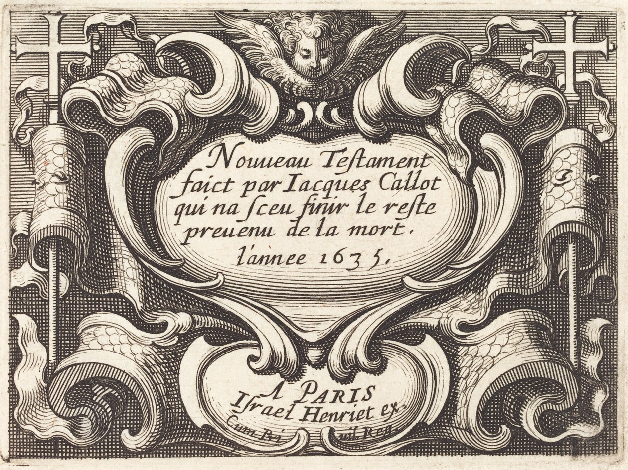 Frontispiz für Callots "Das Neue Testament" von Abraham Bosse