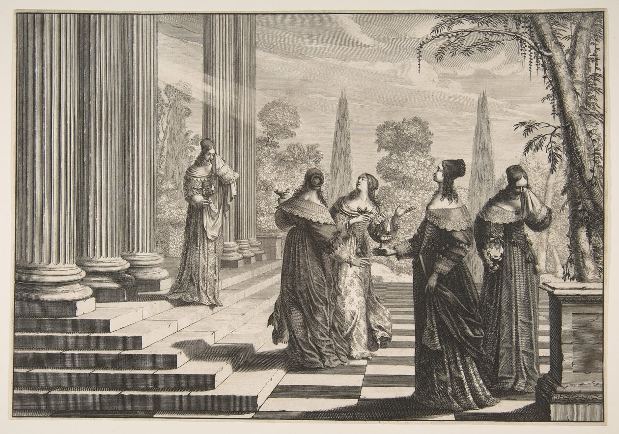 Die törichten Jungfrauen abgewiesen, ca. 1635 von Abraham Bosse