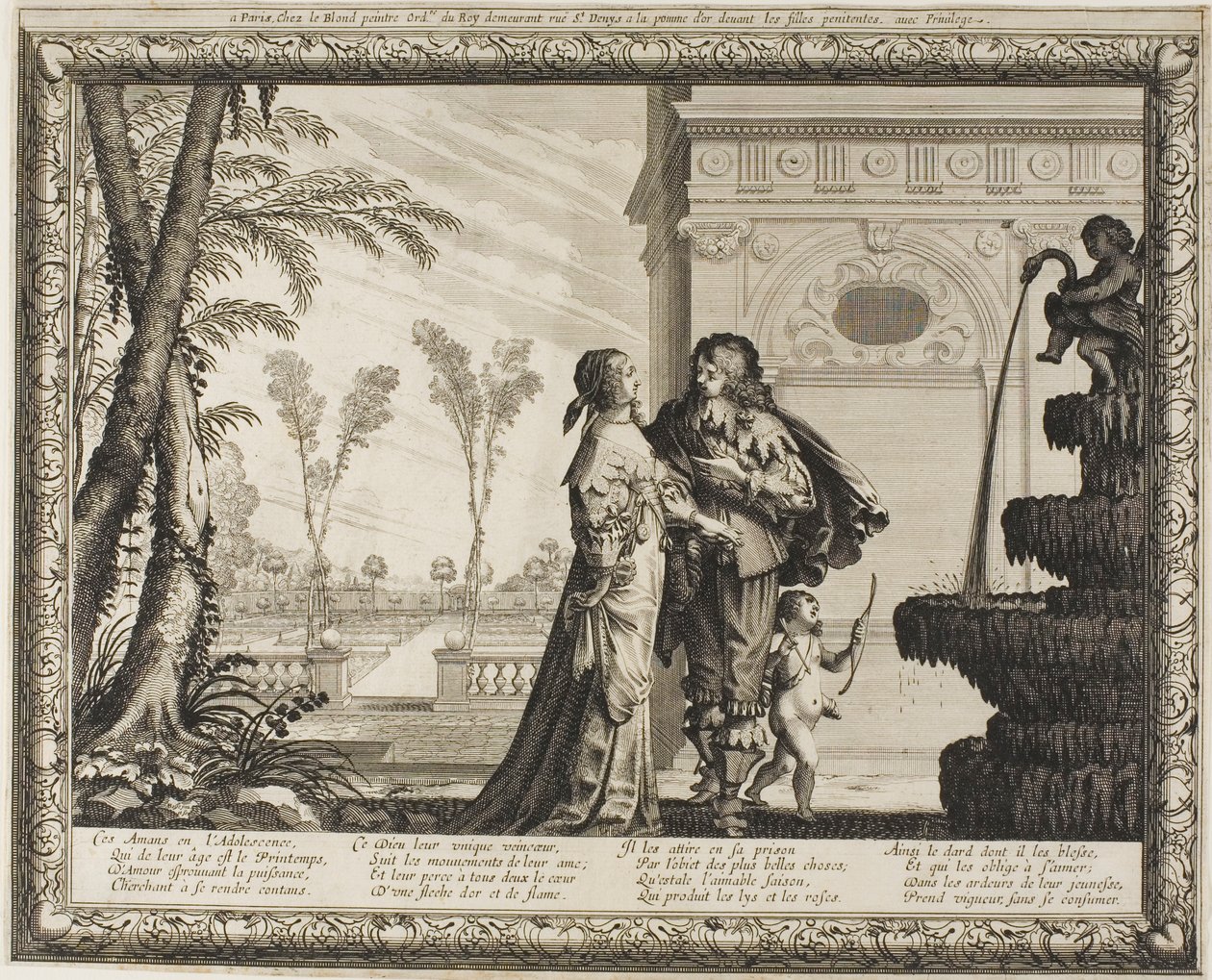 Jugend, aus Die vier Lebensalter des Menschen von Abraham Bosse