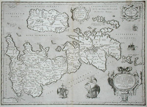 Karte von Großbritannien und Irland von Abraham Ortelius