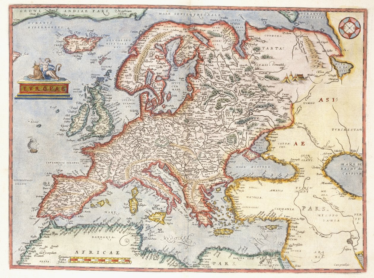 Karte von Europa von Abraham Ortelius
