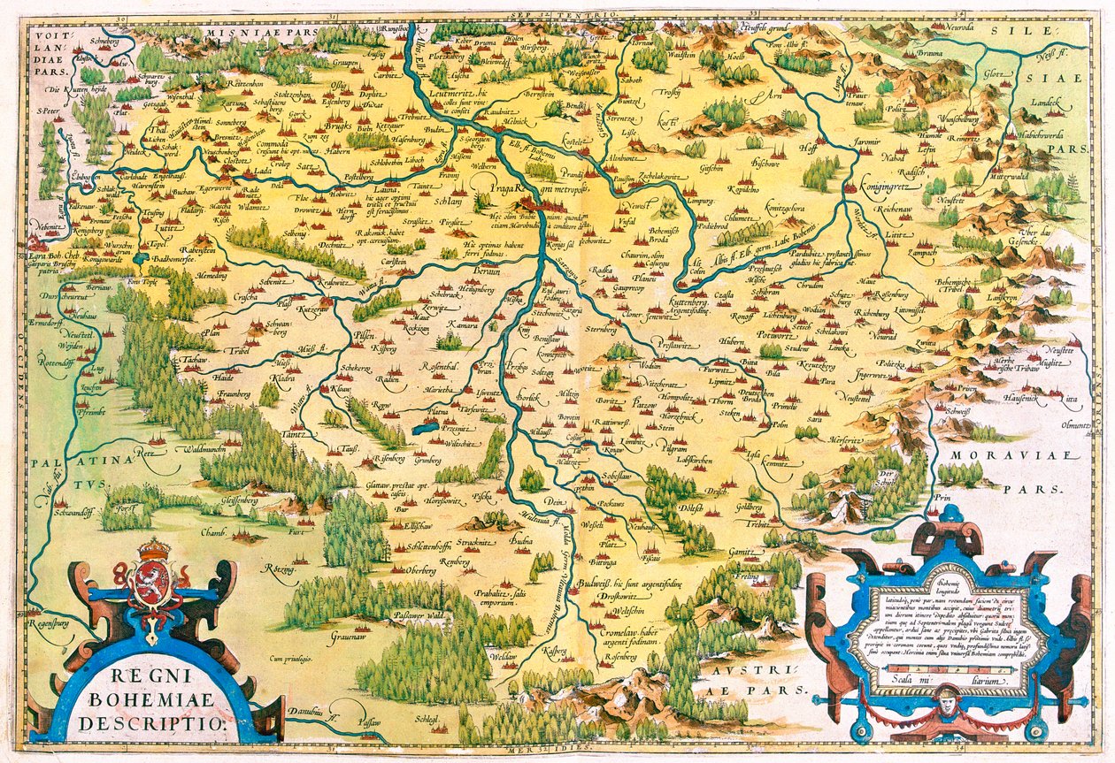 Westtschechische Republik, Deutschland (Bundesland: Bayern, Sachsen) von Abraham Ortelius