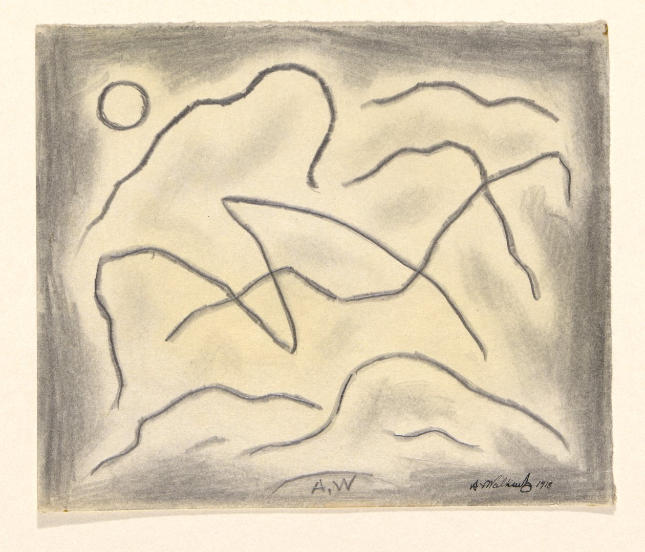 Rhythmische Linien: Tanzabstraktion von Abraham Walkowitz