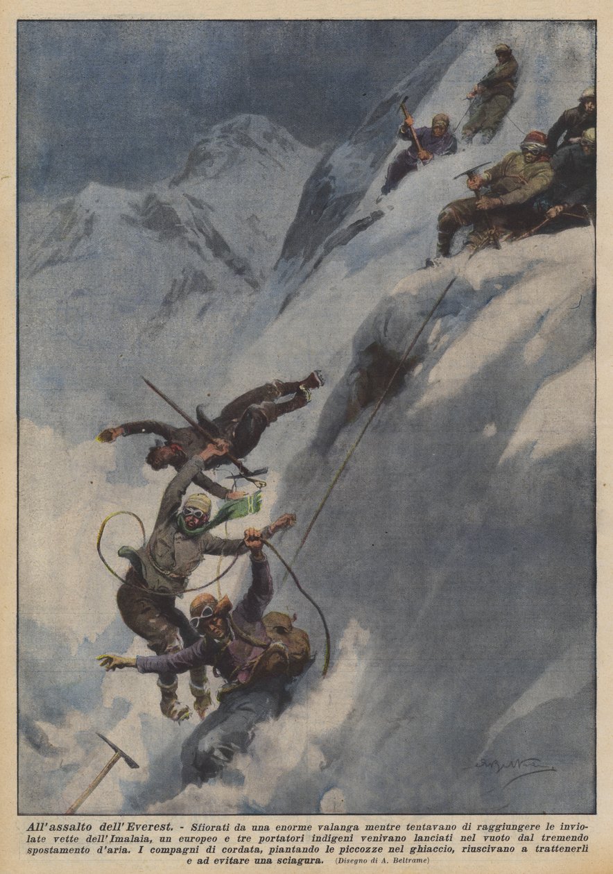 Der Angriff auf den Everest von Achille Beltrame