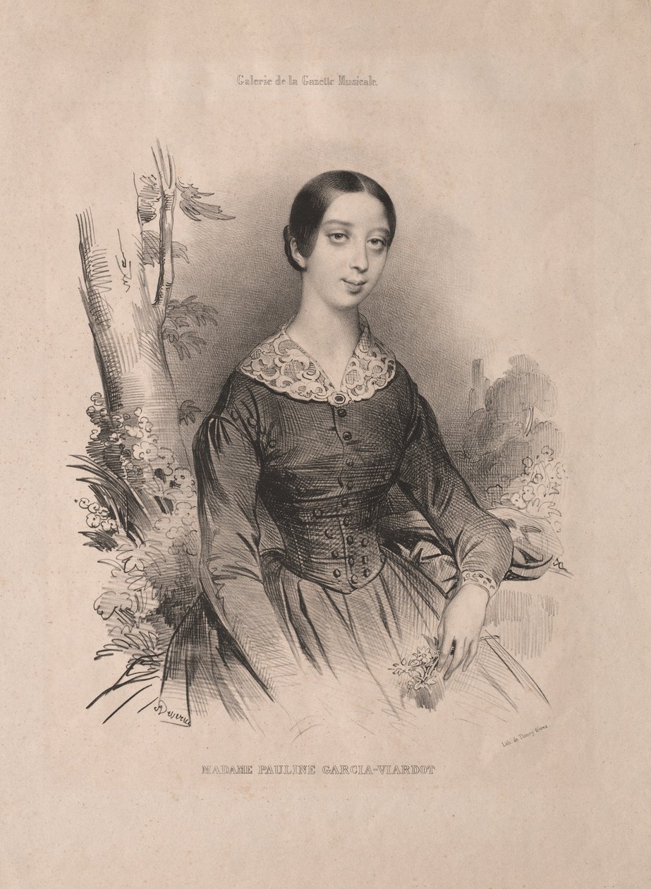 Madame Pauline Garcia-Viardot, 1840 von Achille Devéria