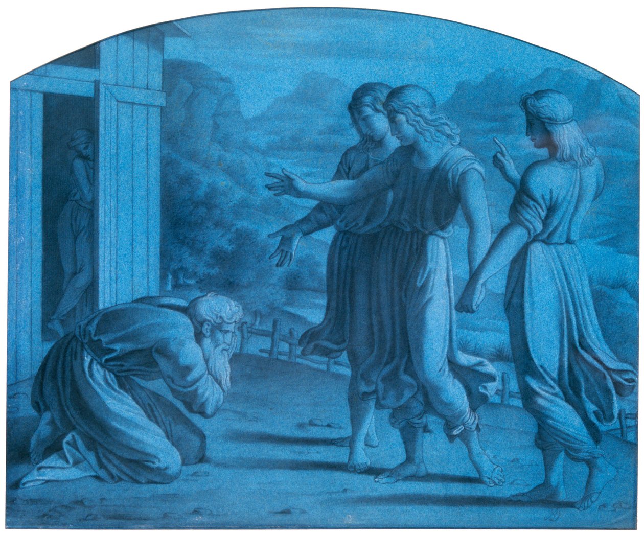 Die Gastfreundschaft Abrahams, ca. 1820-1857 von Achille Devéria