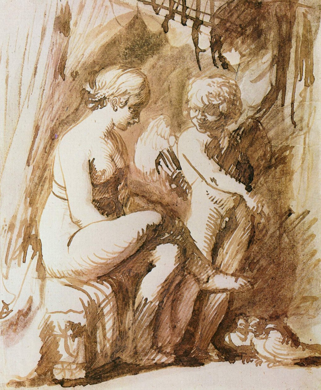 Venus und Amor von Adam Elsheimer