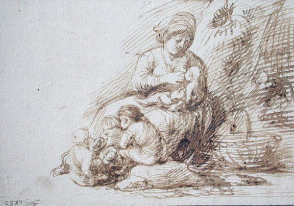 Frau beim Stillen von Adam Elsheimer