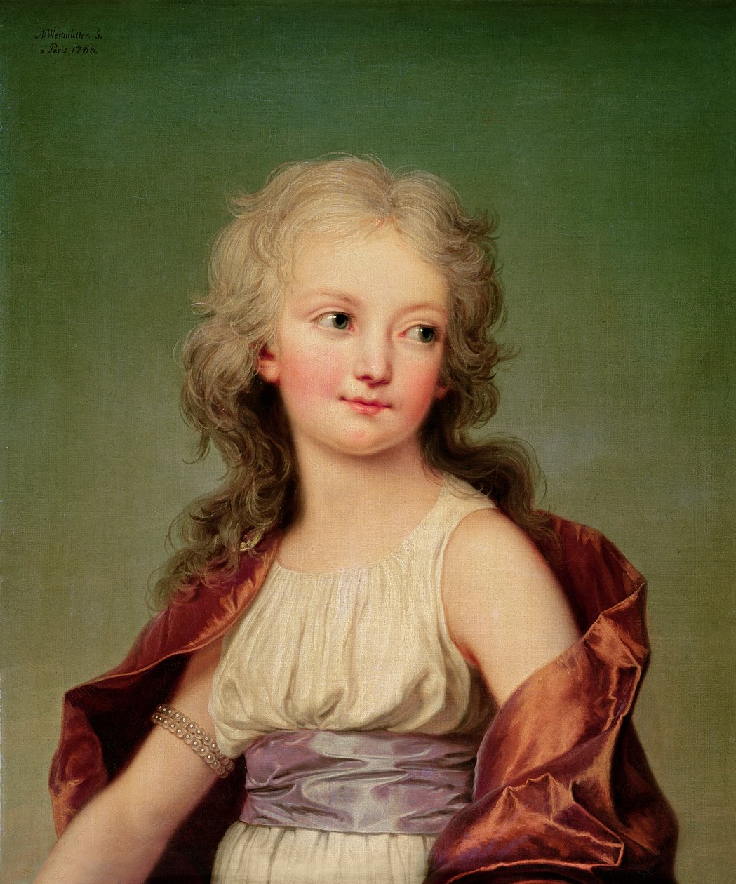 Porträt von Marie-Therese Charlotte von Frankreich, Herzogin von Angouleme, 1786 von Adolf Ulrich Wertmuller