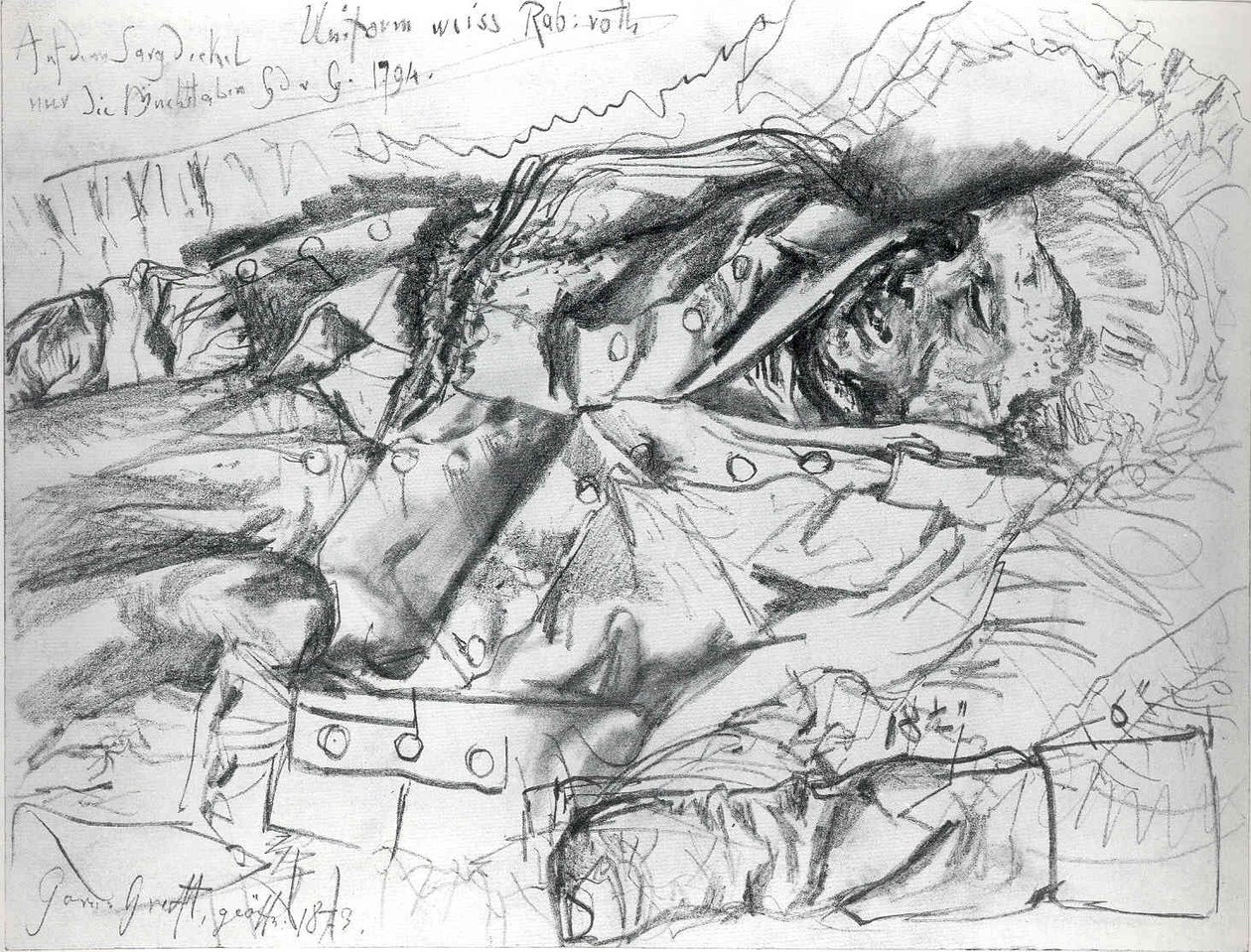 Leiche eines Offiziers von Adolph Menzel