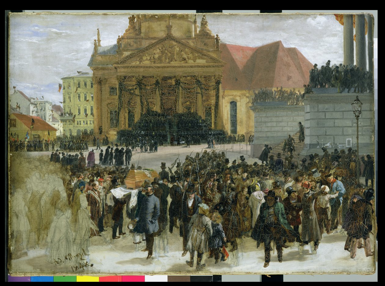 Opfer der Märzrevolution in Berlin im Staatsakt von Adolph Menzel