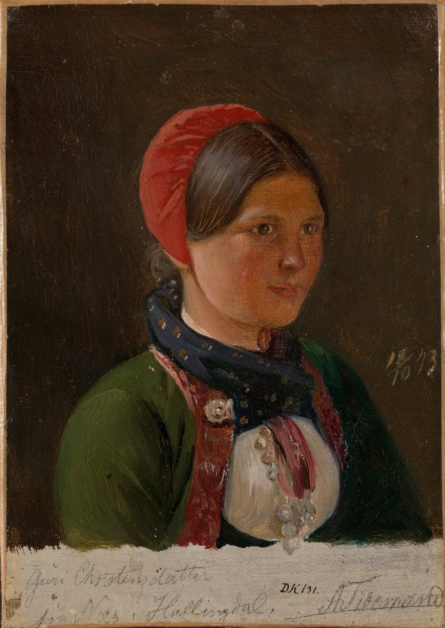 Mädchen aus Hallingdal von Adolph Tidemand