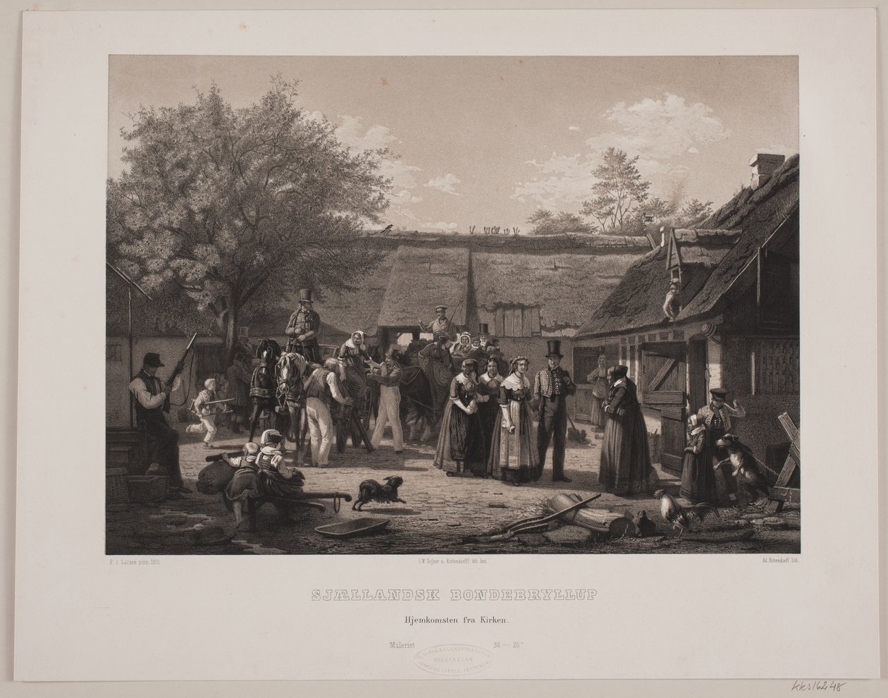 Bauernhochzeit auf Seeland von Johan Adolph Kittendorff