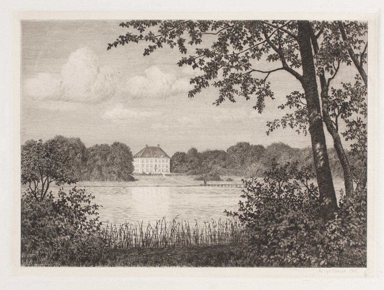 Partie bei Dronninggaard von Adolph Larsen