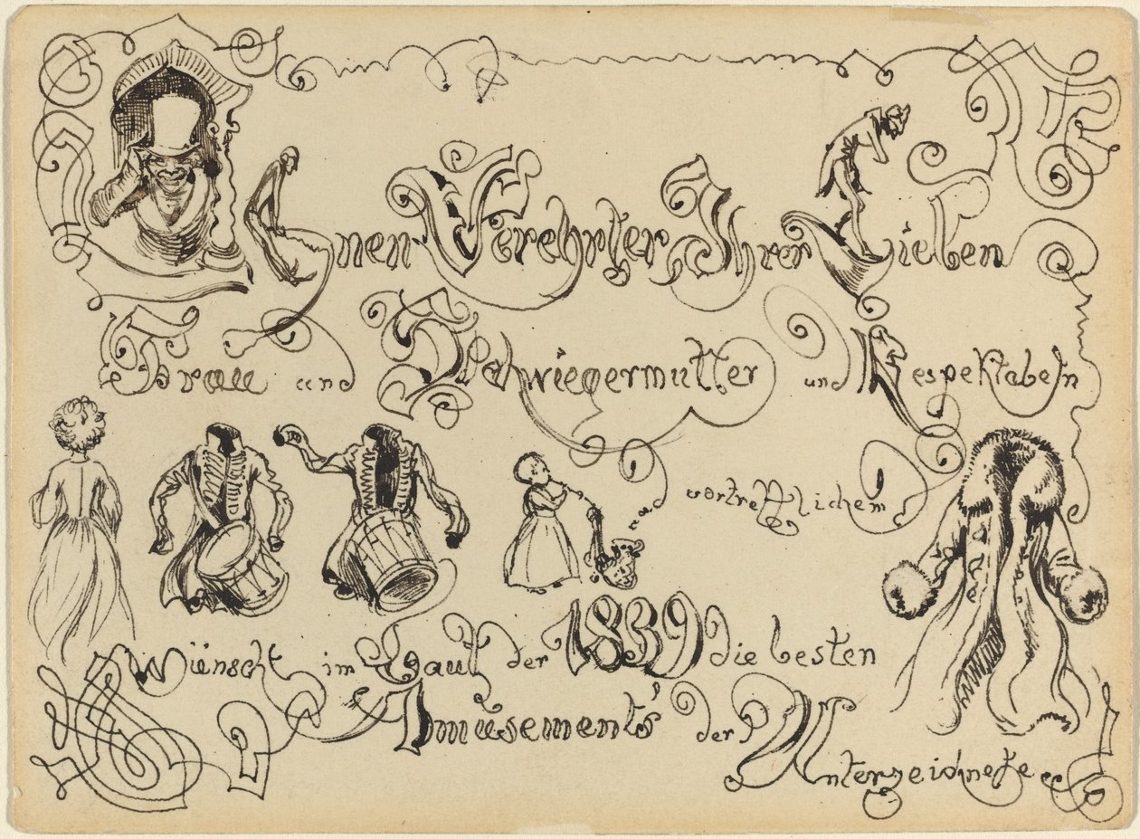 Neujahrsgruß von Adolph Menzel