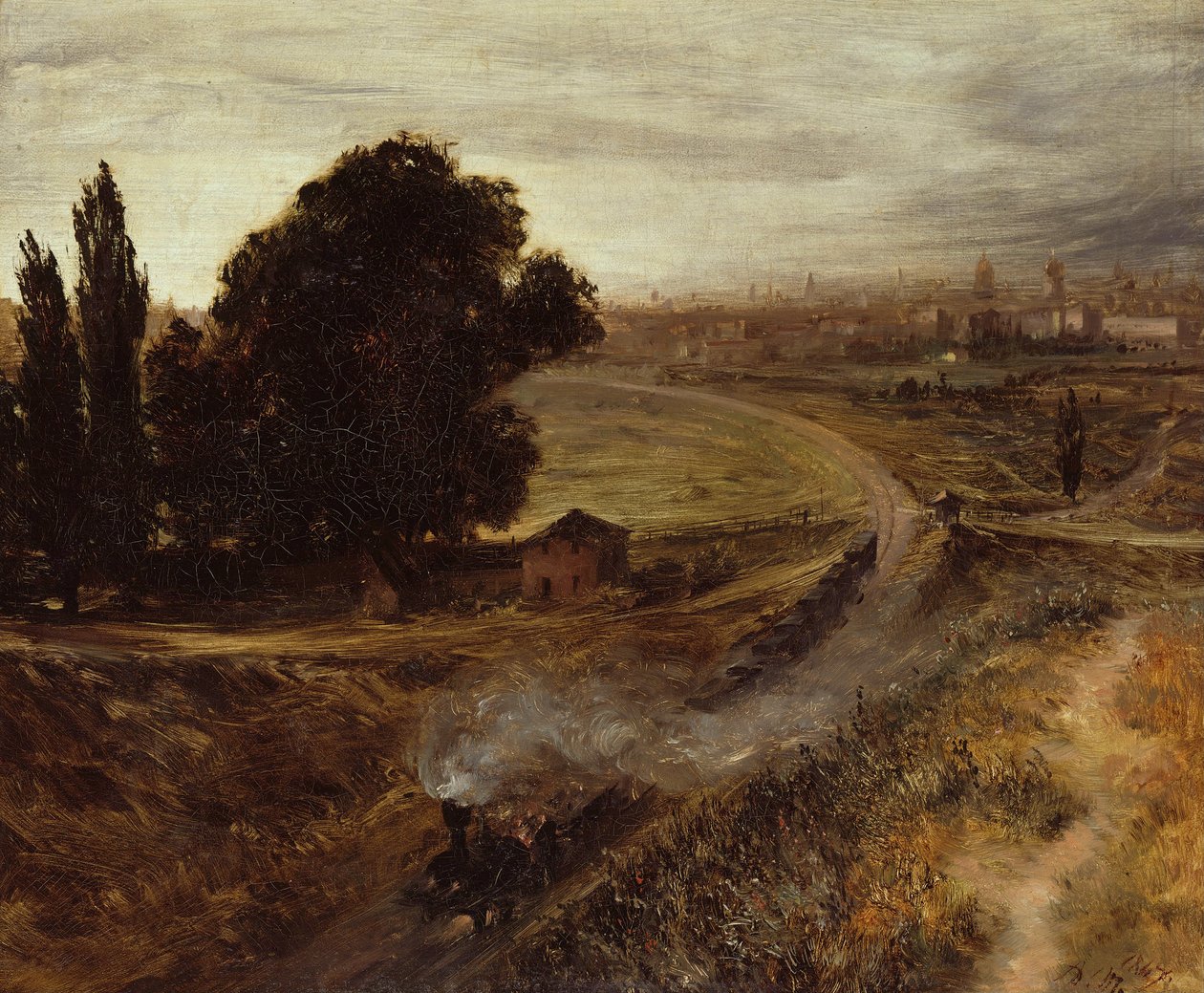 Die Berlin-Potsdamer Bahn von Adolph Menzel