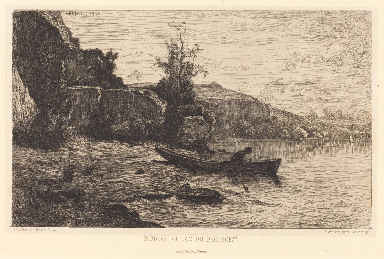 Ufer des Lac du Bourget von Adolphe Appian