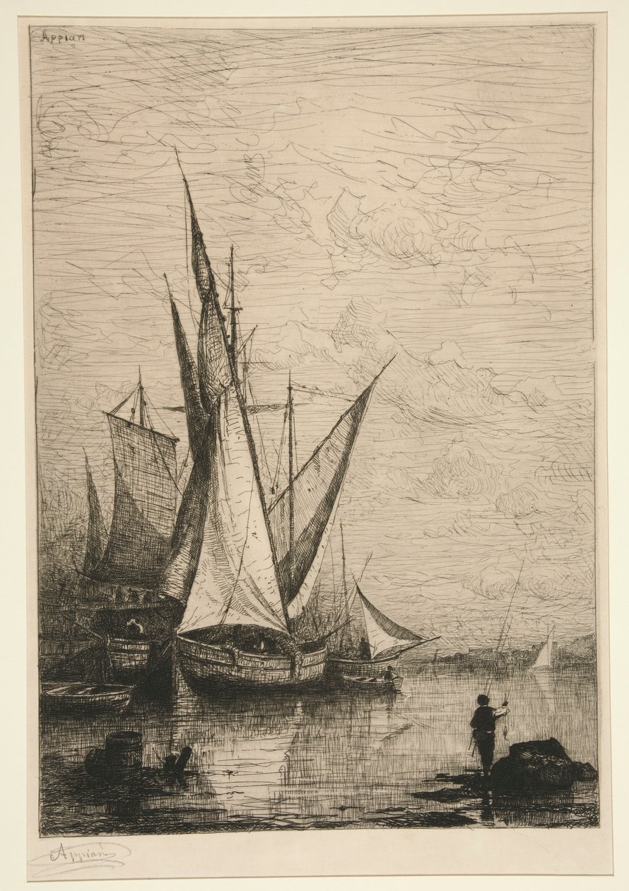 Der Hafen von Genua von Adolphe Appian