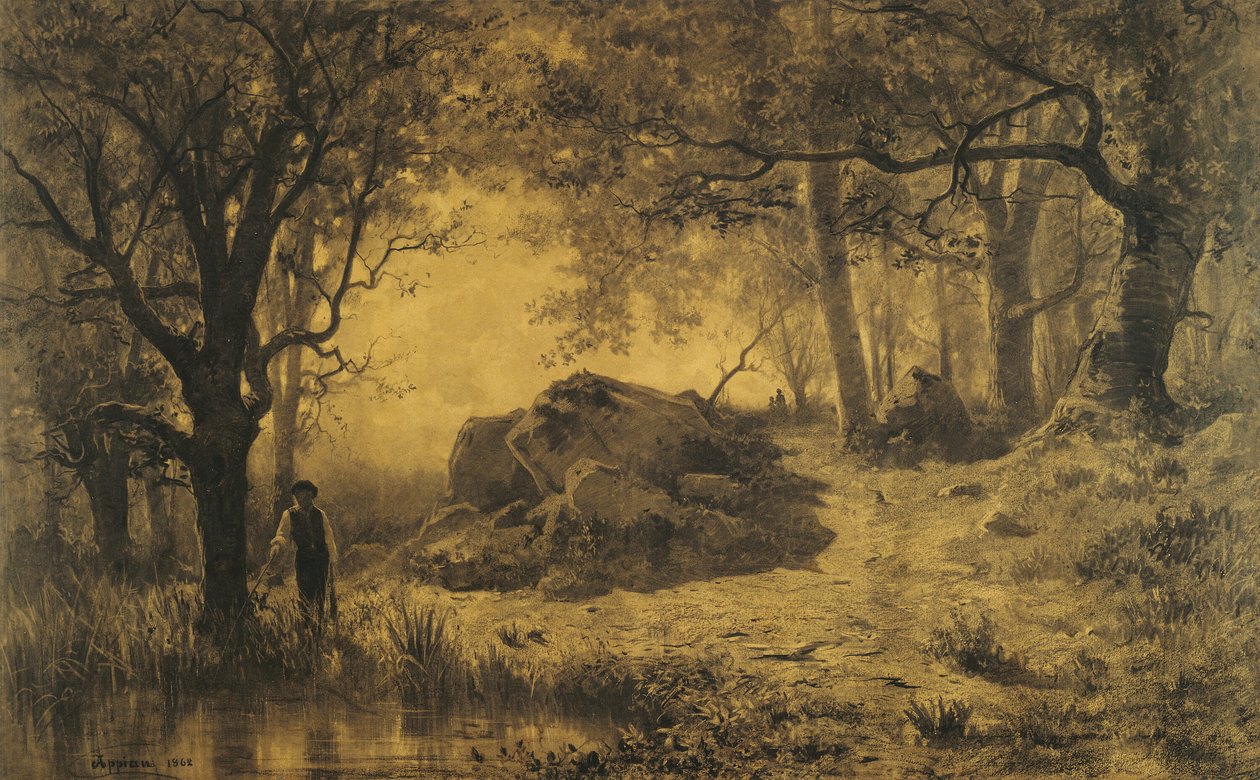 Teich am Waldrand von Adolphe Appian